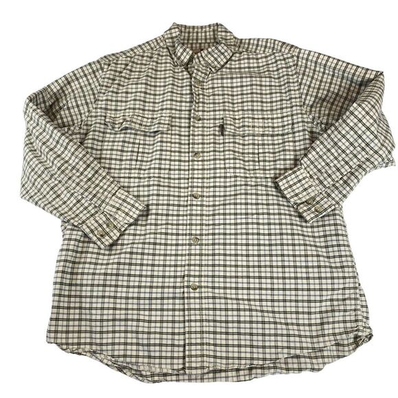 Woolrich Button Up Shirt Mens Large Multi Plaid Long Sleeve Collared Button Down - Picture 1 of 16